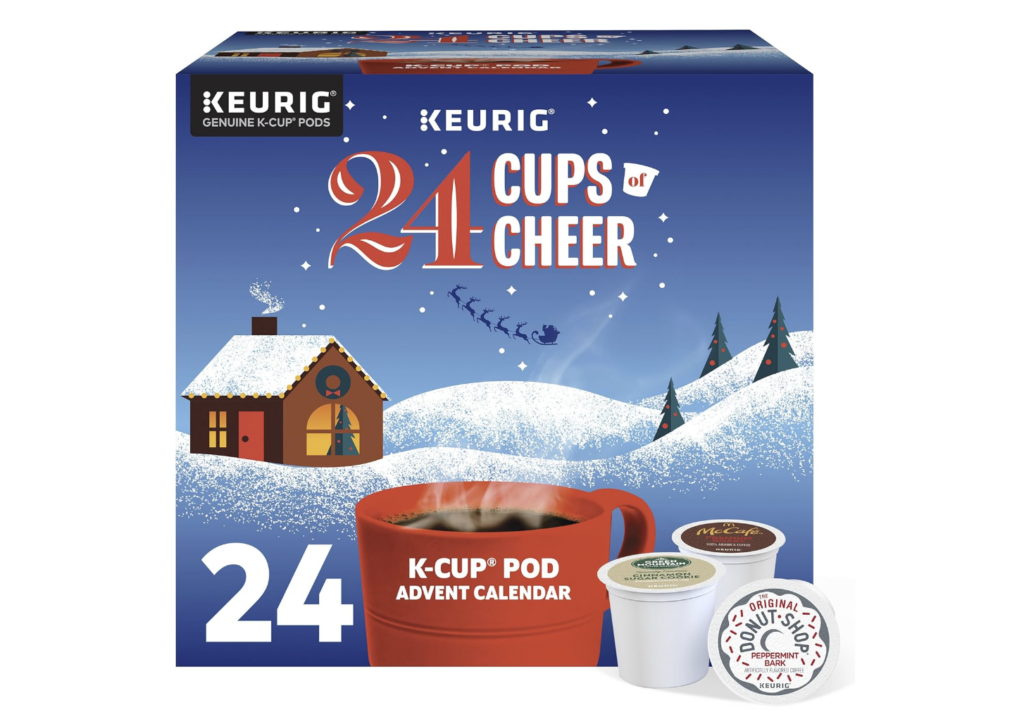 coffee advent calendar, keurig 24 k-cups of cheer